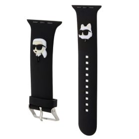   Karl Lagerfeld Karl and Choupette Head NFT Apple Watch 42/44/45/46/49 szíj, fekete