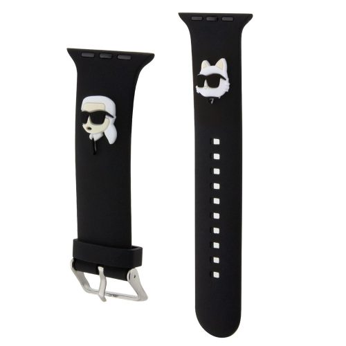 Karl Lagerfeld Karl and Choupette Head NFT Apple Watch 42/44/45/46/49 szíj, fekete