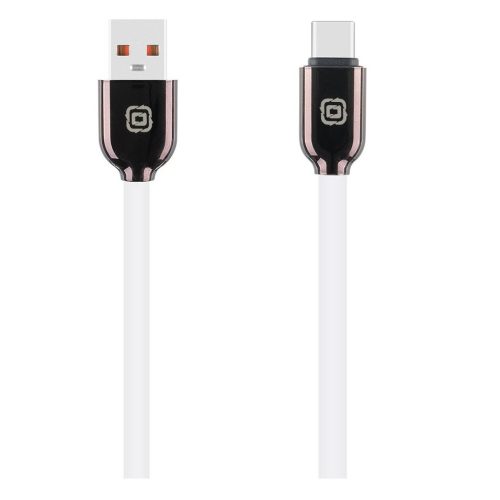 OBAL:ME Sleek USB-A-USB-C kábel, 18W, 1m, fehér-fekete