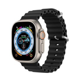   Dux Ducis Ocean Wave Apple Watch 38 / 40 / 41mm szilikon szíj, fekete