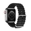 Dux Ducis Ocean Wave Apple Watch 38 / 40 / 41mm szilikon szíj, fekete