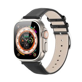 Dux Ducis YS Apple Watch 38/40/41mm bőr szíj, fekete