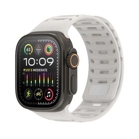   Dux Ducis CS Apple Watch 42/44/45/46/49mm mágneses szilikon szíj, szürke