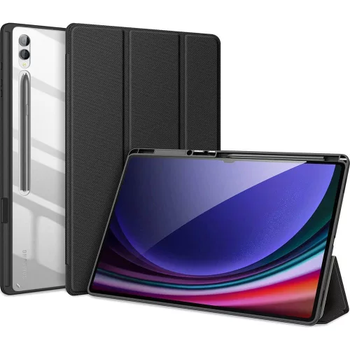 Dux Ducis Toby Samsung Tab S10 Ultra/S9 Ultra/S8 Ultra kihajtható tok pencil tartóval, fekete