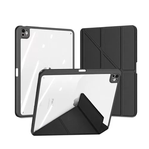 Dux Ducis Magi iPad Pro 13 (2024 / 2025) tok pencil tartóval, fekete