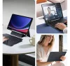 Dux Ducis DK Samsung Tab S9/ S9FE/ S10FE / S10 Lite kihajtható tok vezeték nélküli billentyűzettel, fekete