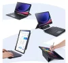 Dux Ducis DK Samsung Tab S9/ S9FE/ S10FE / S10 Lite kihajtható tok vezeték nélküli billentyűzettel, fekete