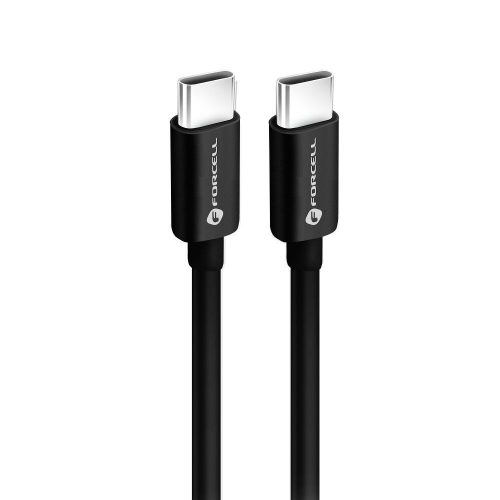 FORCELL F-ENERGY C338 USB-C-USB-C adatkábel, PD, 3A, QC4.0, 60W, 3m, fekete