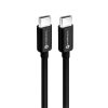FORCELL F-ENERGY C338 USB-C-USB-C adatkábel, PD, 3A, QC4.0, 60W, 2m, fekete