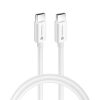 FORCELL F-ENERGY C338 USB-C-USB-C adatkábel, PD, 3A, QC4.0, 60W, 0,5m, fehér