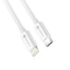 FORCELL F-ENERGY C901 USB-C-Lightning adatkábel, MFi, PD, 3A, QC4.0, 30W, 1m, fehér