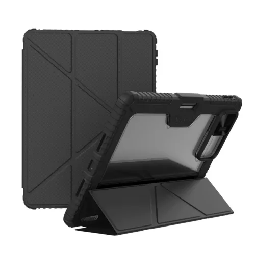 Nillkin Bumper Pro Samsung Galaxy Tab S10 FE oldalra nyíló tok kitámasztóval, fekete
