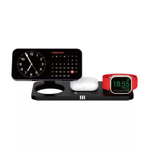 Forcell F-Energy MagNetix 3in1MagSafe kompatibilis vezeték nélküli töltő, fekete