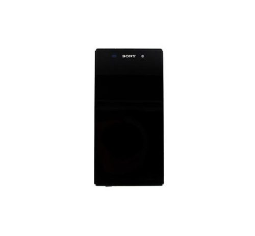 Sony Xperia Z1 kompatibilis LCD modul kerettel, OEM jellegű, fekete, Grade S+