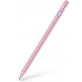   Univerzális toll, műanyag, (bármilyen kapacitív kijelzőhöz), Active Stylus Pen, rózsaszín
