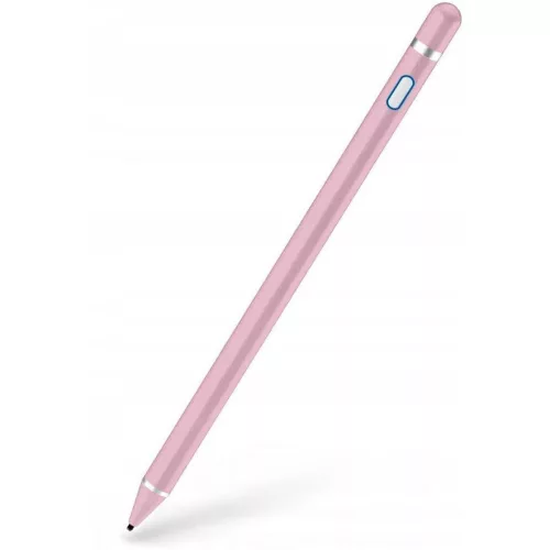Univerzális toll, műanyag, (bármilyen kapacitív kijelzőhöz), Active Stylus Pen, rózsaszín