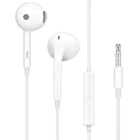   Vezetékes sztereó fülhallgató, 3.5 mm, mikrofon, funkció gomb, Oppo MH135, fehér, gyári