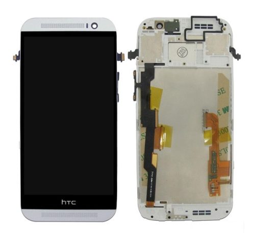 HTC One M8 kompatibilis LCD modul, OEM jellegű, szürke
