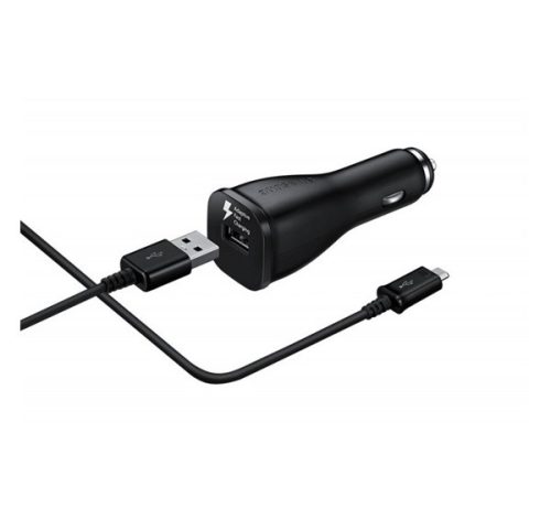 Samsung EP-LN915U autós töltő + microUSB kábel, 5V/2A, gyorstöltő, fekete