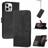Realme 6i, Oldalra nyíló tok, stand, kártyatartóval, kézpánttal, Wooze Illusion, fekete