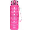 Prémium motivációs sport kulacs, idősáv, motivációs szöveg, kézpánttal, 1000 ml, Wooze You Did It, pink