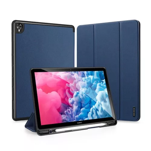 Huawei MediaPad M6 10.8, mappa tok, érintőceruza tartó, Dux Ducis Domo, sötétkék