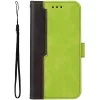 Apple iPhone 14 Plus, Oldalra nyíló tok, stand, kártyatartóval, kézpánttal, Wooze Colour Wallet, zöld