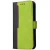 Apple iPhone 7 Plus / 8 Plus, Oldalra nyíló tok, stand, kártyatartóval, kézpánttal, Wooze Colour Wallet, zöld