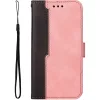Samsung Galaxy S22 Ultra 5G SM-S908, Oldalra nyíló tok, stand, kártyatartóval, kézpánttal, Wooze Colour Wallet, rózsaszín