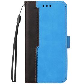  Samsung Galaxy A54 5G SM-A546B, Oldalra nyíló tok, stand, kártyatartóval, kézpánttal, Wooze Colour Wallet, kék