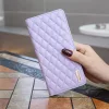 Samsung Galaxy S22 Plus 5G SM-S906, Oldalra nyíló tok, stand, kártyatartóval, 3D rombusz minta, Wooze Pillow, lila