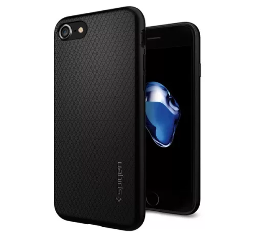 Spigen Liquid Air Apple iPhone SE 2022 / 2020 / 8 / 7 tok, Black, fekete