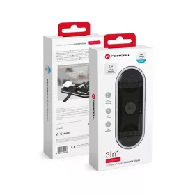   Univerzális vezeték nélküli töltőpad 3in1, Qi Wireless, 15W, Apple iPhone, Apple Airpods, Apple Watch kompatibilis, Forcell F-Energy, fekete