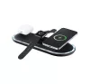 Univerzális vezeték nélküli töltőpad 3in1, Qi Wireless, 15W, Apple iPhone, Apple Airpods, Apple Watch kompatibilis, Forcell F-Energy, fekete