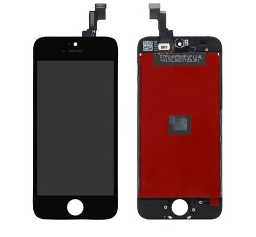 Apple iPhone SE kompatibilis LCD kijelző érintőpanellel, OEM jellegű, fekete, Grade S+