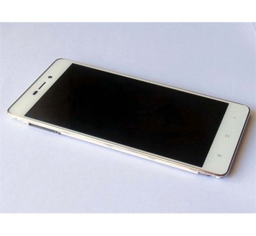Xiaomi Redmi 3/3S kompatibilis LCD modul kerettel, OEM jellegű, fehér, Grade S+