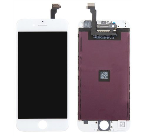 Apple iPhone 6 kompatibilis LCD kijelző érintőpanellel, OEM jellegű, fehér, Grade S+