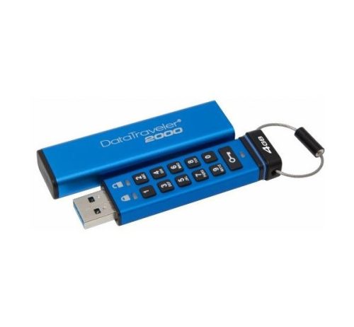 Kingston DataTraveler 2000 4GB USB 3.1 pendrive, Titkosított (256bit, FIPS 197), (DT2000/4GB)