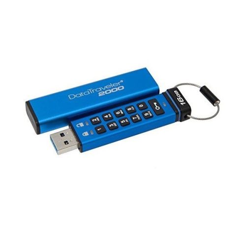 Kingston DataTraveler 2000 16GB USB 3.1 pendrive, Titkosított (256bit, FIPS 197), (DT2000/16GB)