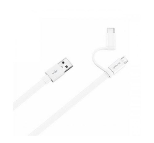 Huawei AP55S microUSB / USB-C töltő- és adatkábel, 1,5m, fehér