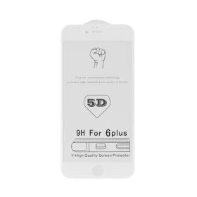   Apple iPhone 7/8, 5D Full Glue hajlított tempered glass kijelzővédő üvegfólia, fehér