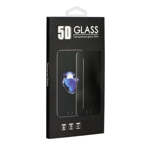 Apple iPhone X, 5D Full Glue hajlított tempered glass kijelzővédő üvegfólia, átlátszó