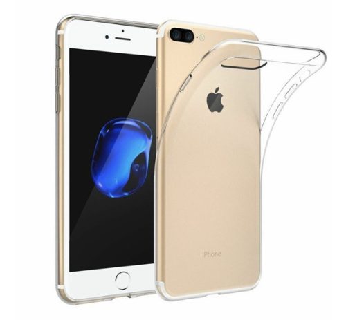 Apple iPhone 8 Plus/7 Plus Ultra Slim 0,5mm szilikon tok, átlátszó