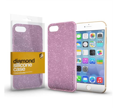 Xprotector Diamond szilikon hátlap tok, Apple iPhone SE (2020)/7/8, rózsaszín
