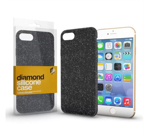 Xprotector Diamond szilikon hátlap tok, Apple iPhone SE (2020)/7/8, fekete