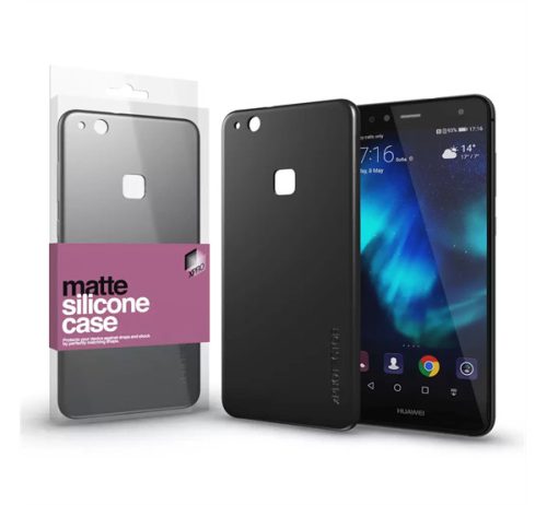 Xprotector Matte, ultra vékony matt szilikon hátlap tok, Huawei P10 Lite, fekete