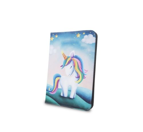 Greengo univerzális tablet tok 9-10 colos Unicorn mintás