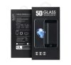 Samsung A205 Galaxy A20, 5D Full Glue hajlított tempered glass kijelzővédő üvegfólia, fekete