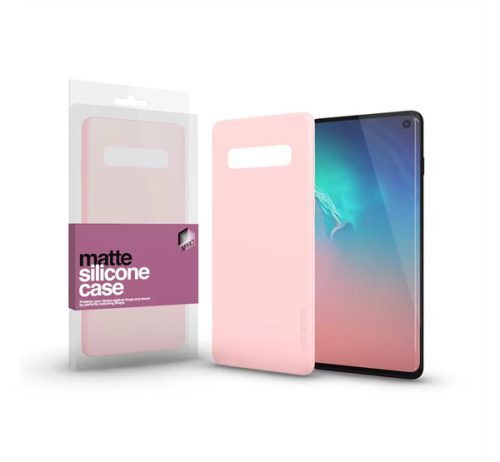 Xprotector Matte, ultra vékony szilikon hátlap tok, Samsung G973 Galaxy S10, rózsaszín