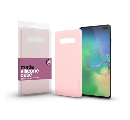 Xprotector Matte, ultra vékony szilikon hátlap tok, Samsung G975 Galaxy S10+, rózsaszín
